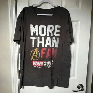 Marvel studios MORE THAN A FAN movie promo comic size XXL black t shirt